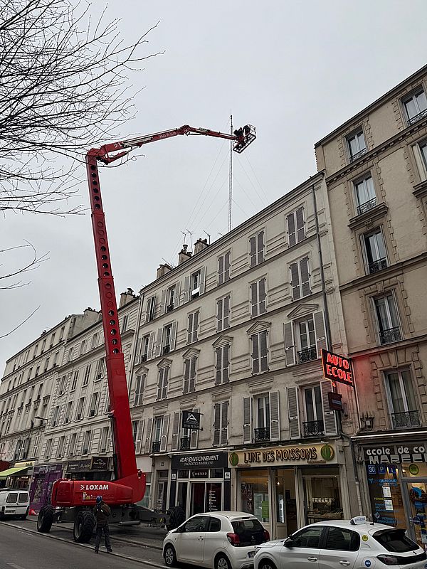 démontage d'un pylone antenne